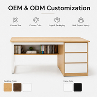 Mobilier en forme de L cadre en métal bois bureau Table maison grand coin Studio ordinateur bureau meubles