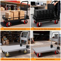Carrito de Panadería Plegable de Acero Inoxidable de Cuatro Ruedas, Carro Móvil Industrial, Personalización OEM, ¡Gran Venta!