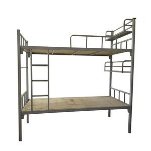 Heavy Duty Metal Twin Over Twin <b>Bunk</b> <b>Bed</b> with Guardrails & <b>Ladder</b>-Modern Space-Saving Dormitory & Apartment Furniture - Product Image 2