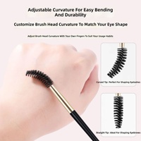 Brosse à sourcils spirale et peigne à cils transfrontalier, best-seller, flexible, à long manche, outil de beauté professionnel unique pour les sourcils
