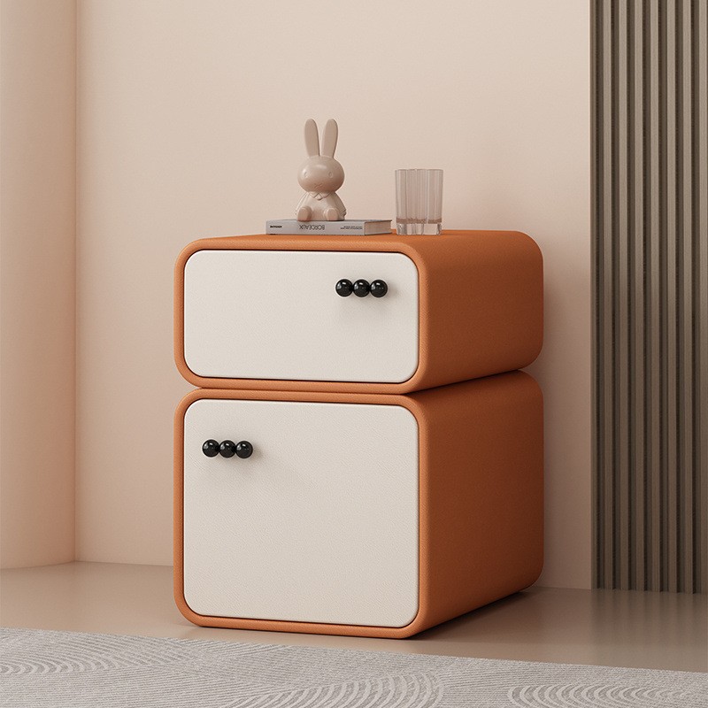 Orange + white small cabinet