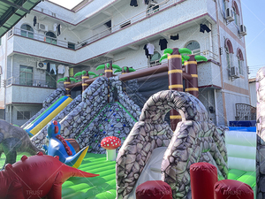 Thương mại <span class=keywords><strong>Inflatable</strong></span> Bouncer trở ngại trượt <span class=keywords><strong>Inflatable</strong></span> sân chơi khủng long công viên bơm hơi - Product Image 3