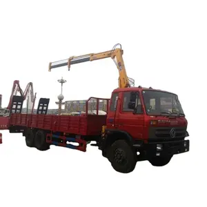 China Supply 4x2 10 ton 12 ton hydraulic straight folding truck mounted crane