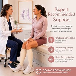 Chaussettes <span class=keywords><strong>de</strong></span> compression graduée personnalisées 15-20 mmHg 20-30 mmHg – Meilleur soutien pour infirmières, course à pied, randonnée – Chaussettes <span class=keywords><strong>de</strong></span> compression pour femmes - Product Image 6