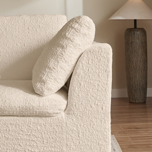 Cloud Sectional <b>Sofa</b> Set for Living Room Apartment Convertible L-Shaped Modular 3 Seater Modern Chenille <b>Sofa</b> Warm White - Product Image 4