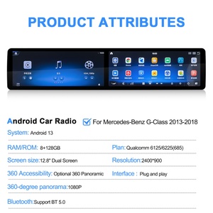 Navihua New Design Dual Android Car Radio With Co-Pilot Screen Multimedia Carplay Autostereo for Mercedes-Benz G Class 2013-2018 - Product Image 6