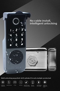 Wifi thông minh khóa cửa vân tay mật khẩu không thấm nước ngoài trời tuya ứng dụng truy cập IC Đầu đọc thẻ cơ khí chìa khóa thẻ nhớ dữ liệu - Product Image 6