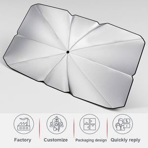 Custom Logo UV Protection Sun <b>Shade</b> Umbrella for Windshields of Various Car Models Windshield Portable Car Foldable Sunshades - Product Image 4