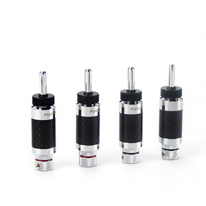 Prise banane mâle HIFI Furutech en cuivre pur plaqué rhodium et <span class=keywords><strong>fibre</strong></span> de carbone QC-131 <7mm Audio & Vidéo - Product Image 1