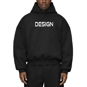 Fabricantes de Roupas Masculinas OEM ODM, Moletom Personalizado de Lã Pesada e Poliéster, Oversize com Mangas Caídas, Moda Streetwear - Product Image 1