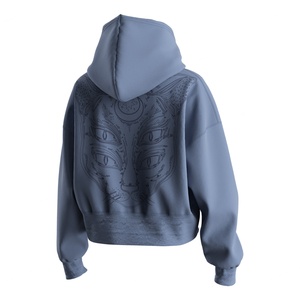 Ensembles de sweats à capuche courts élégants pour femmes, chauds et légers, conçus avec une coupe courte et tendance, idéaux pour un style streetwear. - Product Image 2