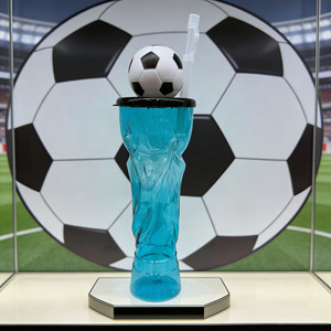 Vasos <span class=keywords><strong>de</strong></span> plástico al por mayor para cerveza con pajitas en forma <span class=keywords><strong>de</strong></span> balón <span class=keywords><strong>de</strong></span> fútbol - Product Image 5