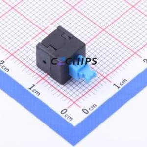 PB-22E18 Push Button Switch Through hole Component (THT),8x8mm Switch No Lock Rectangle Plunger 500mA 30V - Product Image 1