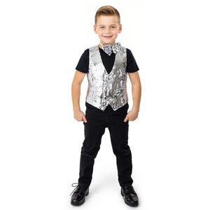 ملابس أداء لولد وفتاة-سترة أنيقة ثقيلة بالترتر مع سترة باليه للأطفال مشفرة بالخرز - Product Image 2