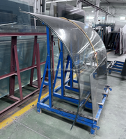 Verre de sécurité incurvé, trempé et feuilleté PVB SGP pour mur-rideau, garde-corps, lucarne, verre architectural certifié CE ISO