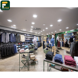 Modern Contemporary Fashion Store Display Rack Apparel Rail Wall Panel Reception Counter Fixture - Product Image 4