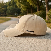 Gorra de Béisbol Personalizada de 6 Paneles, Estilo Desgastado, Bordada, con Hebilla Metálica Ajustable
