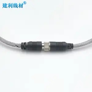 4 Pin Aviation Extension Cable With Metal Braid For Vehicle Rearview System Protection Cable 4pin Cable Metal Braid Cable