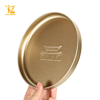 Boîtes de conserve en or gaufrées personnalisées emballage en métal de qualité alimentaire pour biscuit gâteau pâtisserie vente en gros OEM et ODM pour huile d'olive boîte en fer blanc