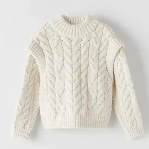 OEM и ODM теплый хлопок с круглым вырезом Детская одежда шерстяной свитер дизайн для девочек детский шерстяной свитер