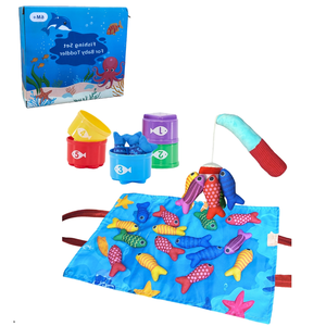 Tappetino Gioco 2-in-1 Pieghevole in Peluche per Bambini, Libro Educativo Interattivo con Numeri e Attività di Pesca per Bambini Piccoli - Product Image 6