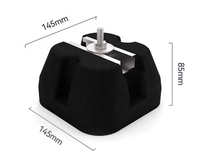 Base de support pour unité de climatisation, supports de sol en caoutchouc anti-vibration pour systèmes de climatisation HVAC, coussin amortisseur de chocs