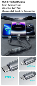 Cable de Carga Universal 3 en 1 LavaFast - Product Image 4