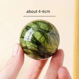 Esfera de Jade Xiuyan Natural al por Mayor, Bola de Cristal Verde para Sanación, Meditación, Decoración Espiritual del Hogar, Amuleto de la Suerte - Product Image 2