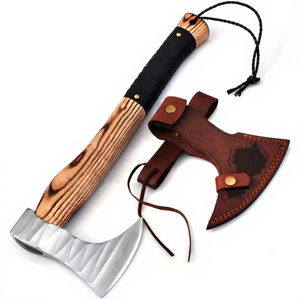 Hache de chasse Viking de qualité industrielle supérieure pour l'extérieur, double lame, manche en bois de rose, logo personnalisé, tête en acier à haute teneur en carbone - Product Image 1