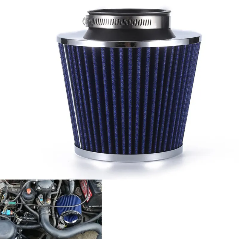 76ミリメートル3 "High Flow Round Tapered Cone Closed-Top Cool Air Filter Cleaner