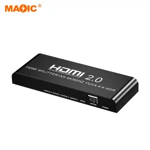 Прямая Продажа с завода Magelei 1x4 HDMI сплиттер 1 в 4 выходного 4-стороннего видео сплиттер распределитель 4K 60 Гц HDMI 2,0 сплиттер