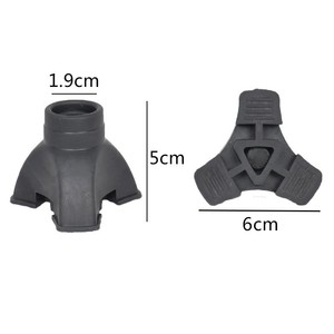 Patins triangulaires en caoutchouc antidérapants de 5 cm pour bâtons de randonnée, utilisation en extérieur - Product Image 1