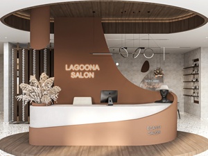 Muebles de Salón de Belleza Europeos, Mostrador de Exhibición de Productos de Salón con Forma Personalizada, Diseños de Interiores para Salón - Product Image 3