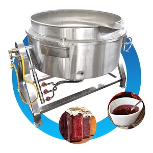 OCEAN Industrial Electric Gas Cook Mixer Paste Cook Machine Steam Tilt Jacketed Cook Kettle with Agitator