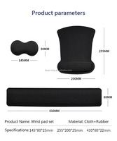 Bantalan mouse kantor meja hitam Semua terbaik dengan dukungan pergelangan tangan Desain unik untuk murah grosir produk alas mouse sublimasi stok tersedia
