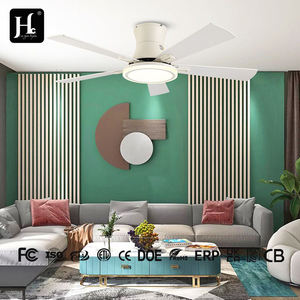 Ventilador de techo LED decorativo moderno de 48 pulgadas con aspas de madera contrachapada, montado en la pared, con control remoto, de fábrica OEM. - Product Image 3