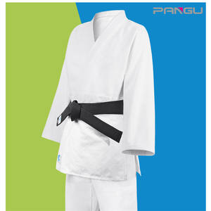 뜨거운 판매 도매 유도 유니폼 100% 면 450 + 280g 화이트 트레이닝 남여 공용 유도 기 자수 유도 기 기모노 유도 성인용 - Product Image 4