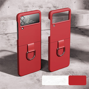 Electrospray-funda de teléfono móvil para Galaxy Z Flip4, carcasa Simple y plegable, con anillo, para PC, Samsung Z Flip3 - Product Image 4