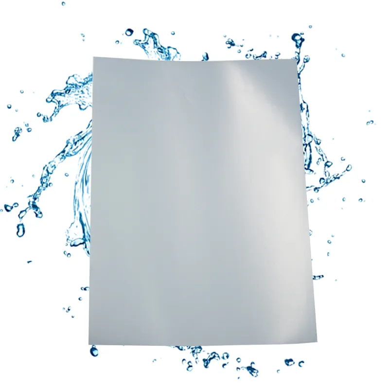 Étiquette étanche argentée