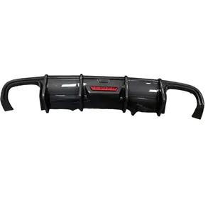 For B9 2017-2019 Cabral Style Sports Rear Bumper Lip Spoiler <b>Diffuser</b> with <b>LED</b>/Exhaust Tailpipe Body Kits Exterior - Product Image 4