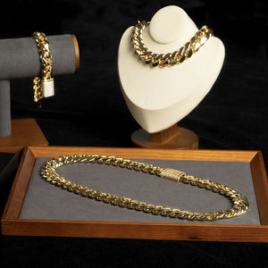 سلسلة ذهبية مخصصة بالجملة من الذهب عيار 14 قيراط، سلسلة كوبية ذهبية، سلسلة ميامي كوبية ذهبية 20 مم، قلادة سلسلة ميامي كوبية - Product Image 4