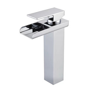 Pour mitigeur d'eau de salle de bain et de toilette Robinet de salle de bain Robinet de lavabo à poignée Aifol Robinet cascade en acier inoxydable bon marché - Product Image 1