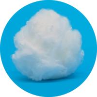 Microfibre de polyester de type duvet 0.8D*38mm pour le rembourrage
