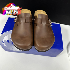Zapatos Planos de Cuero Vacuno Birkens Booston de Primera Calidad al por Mayor, Suaves y Cómodos, con Plantilla de Corcho, para el Uso Diario Masculino - Product Image 4