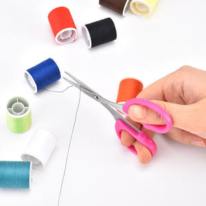 Ciseaux miniatures portables de 4 pouces en acier inoxydable rose rouge pour la maison, l'artisanat, la coupe de fils et la coupe des poils du nez - Product Image 5