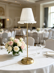 Lampada da Tavolo Senza Fili per Centrotavola Matrimoniale con <span class=keywords><strong>Paralume</strong></span> Plissettato <span class=keywords><strong>Rosa</strong></span> per Decorazioni di Eventi e Banchetti - Product Image 5