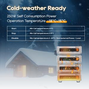 Batterie de stockage d'énergie au lithium-ion Pytes avec garantie de 10 ans, 6000 cycles, 51,2 V, 15 kWh, onduleur solaire, batterie LiFePO4 48 V 300 Ah - Product Image 4