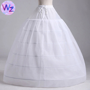 AL0712 Goods Robe de mariée grande taille <span class=keywords><strong>Jupon</strong></span> de mariée Crinoline 2 couches avec 6 cerceaux et <span class=keywords><strong>jupon</strong></span> 2 fils Jupons de qualité - Product Image 5