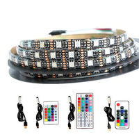 Bande lumineuse LED RGB SMD5050 alimentée par USB 5V, IP20, barre lumineuse flexible à changement de couleur pour rétroéclairage de télévision et décoration de bureau d'ordinateur