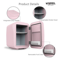 Mini-réfrigérateur électrique 4L - Portable pour hôtel, usage domestique, dortoir, voyage, voiture - Sans givre, fonctionnement silencieux, économe en énergie